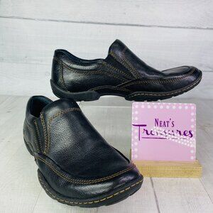 Born Hand Crafted Footwear Men's Black Leather Slip On Comfort Shoes Sz 8M EU 41